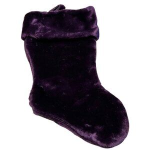 Vintage 1990s Plush Purple Holiday Christmas Stocking